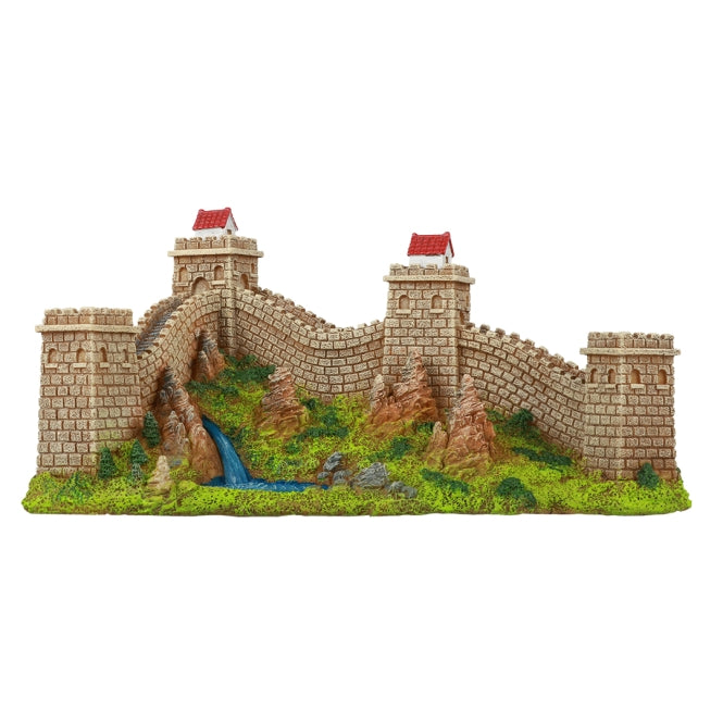 Aqua Della Chinesische Mauer M aus Polyesterharz, detailreiche Aquariumdekoration, 22 × 13 × 11 cm