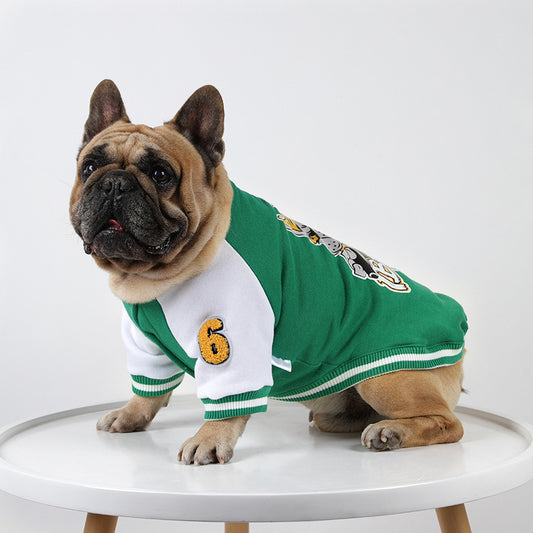 Fleecegefütterte warme Baseball-Shirt-Haustierkleidung