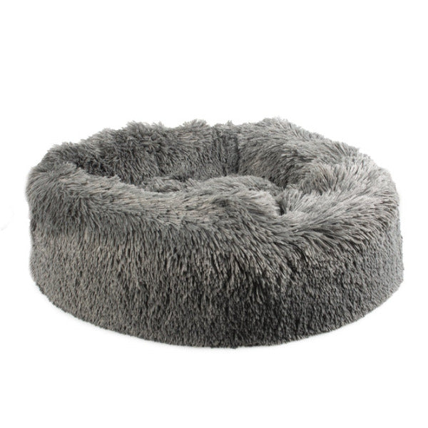 Duvoplus Donutbett für Hunde in Grau mit 55 cm Durchmesser