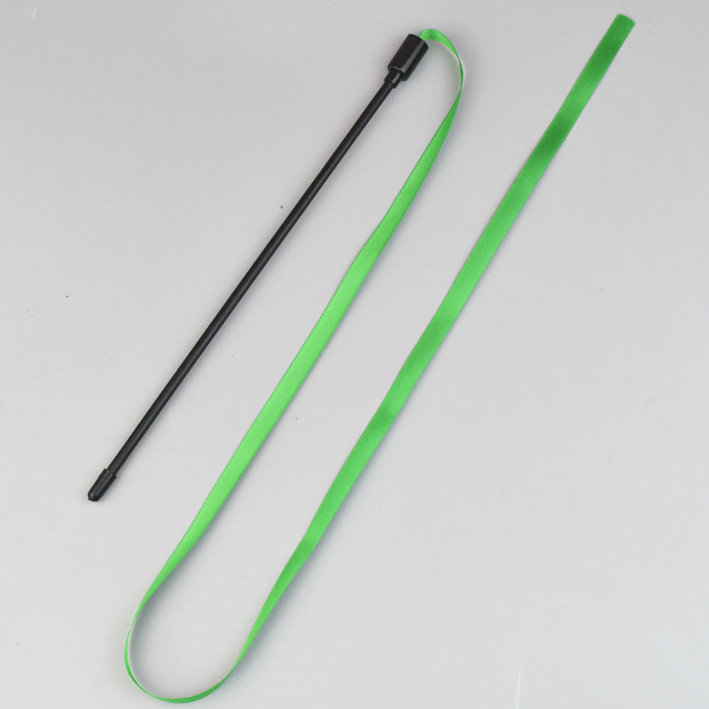 Interaktiver Katzenwedel mit buntem Band