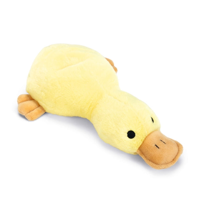 Beeztees Ente Peppin aus weichem Plüsch mit Squeaker, Hundespielzeug in ca. 32 × 20 × 9 cm