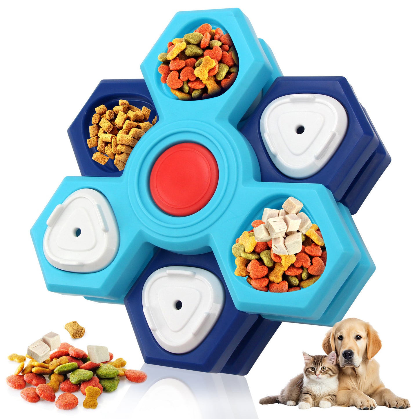 4-lagiger Puzzle-Hundenapf Rutschfester interaktiver Hunde-Puzzlespiel Napf