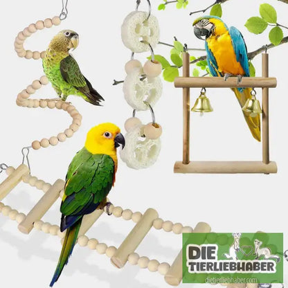 🐦 8-teiliges Spielzeugset für Sittiche - 8PCS - Haustierbedarf