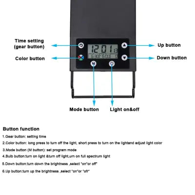 Aquarium LED-Licht 24/7 Vollspektrum Pflanzenwachstum Dimmbar IP68 Wasserdicht 100V-240V - Lampe