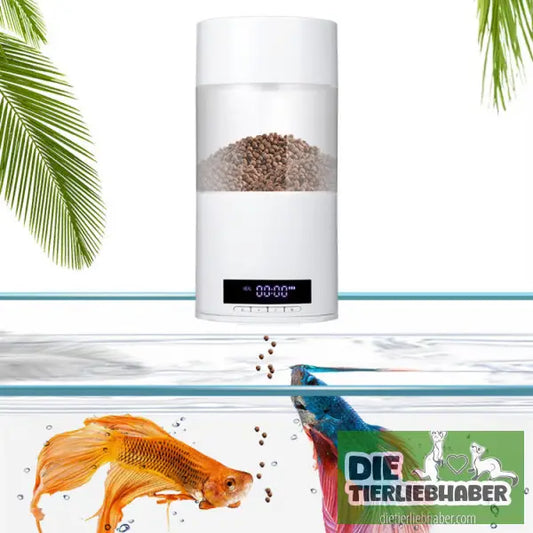 Automatischer Fischfütterer für Aquarien - White / 9x9x18cm - Aquaristik