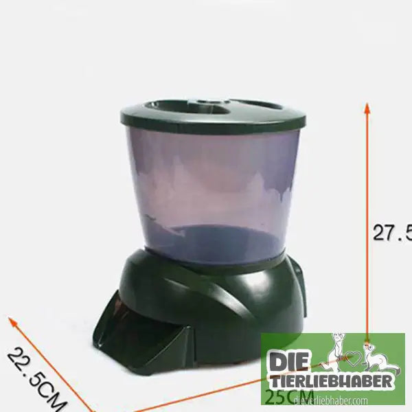 Automatischer Futterautomat für Aquarium & Teich - Green / 25x22.5x27.5cm - Haustierbedarf