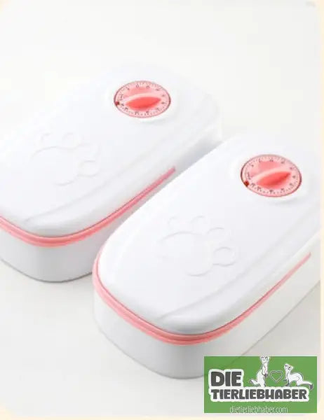 Automatischer Futterspender für Haustiere (Intelligenter Futterspender für Katzen und Hunde) - Pink / Double meal