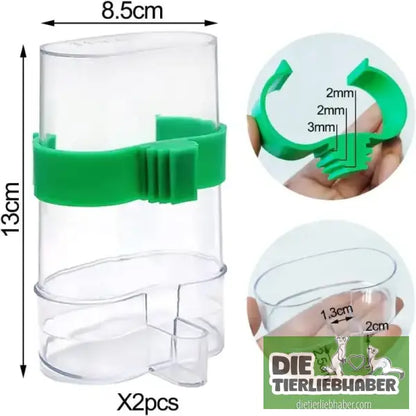 Automatischer Vogel-Wasserspender – Trinkschale für Vogelkäfig (transparent) 🐦💧 - Haustierbedarf