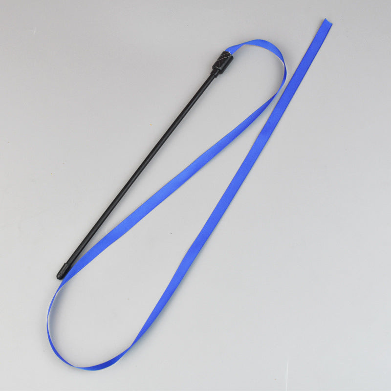 Interaktiver Katzenwedel mit buntem Band