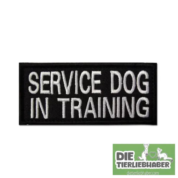 Bestickter Klett-Aufnäher - SERVICE DOG IN - Hundegeschirr