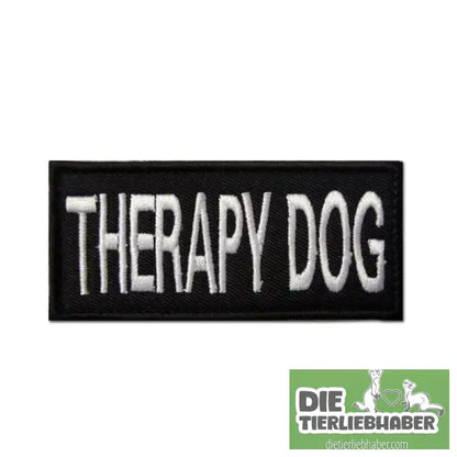 Bestickter Klett-Aufnäher - THERAPY DOG - Hundegeschirr