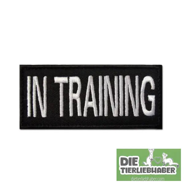 Bestickter Klett-Aufnäher - IN TRAINING - Hundegeschirr