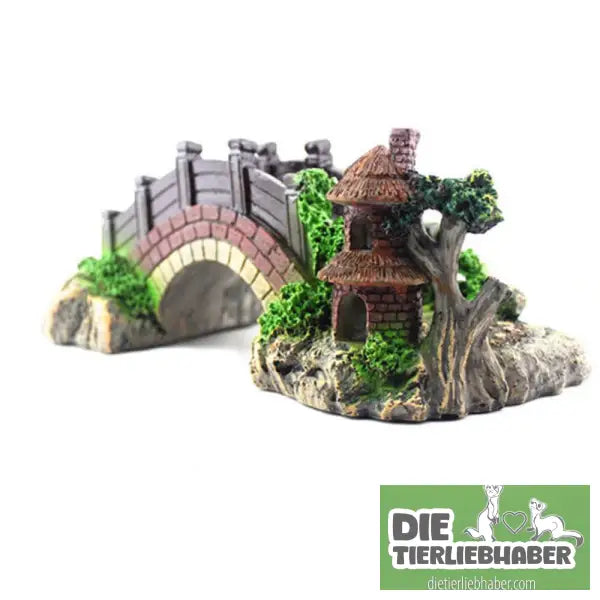 Brücke für´s Aquarium - Black Red Bridge Trumpet - Dekobrücke