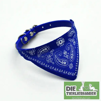 Buntes Dreieckstuch für Haustiere - Blue / PU triangle scarf - Halstuch