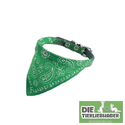 Buntes Dreieckstuch für Haustiere - Olive Green / PU triangle scarf - Halstuch