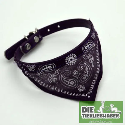 Buntes Dreieckstuch für Haustiere - Purple / PU triangle scarf - Halstuch