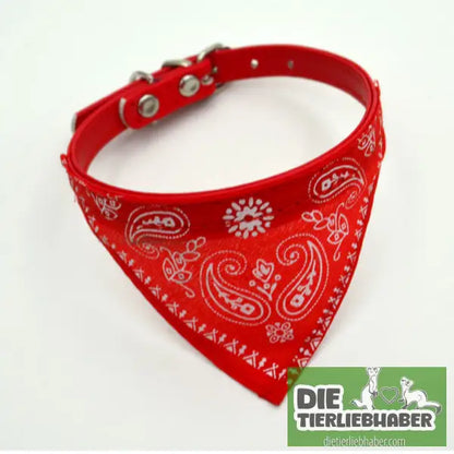 Buntes Dreieckstuch für Haustiere - Red / PU triangle scarf - Halstuch
