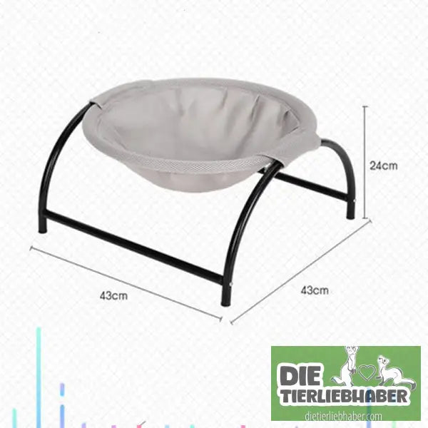 Campingbett für Haustiere - Grey - Flauschiger Liegeplatz für Hund Katzen F