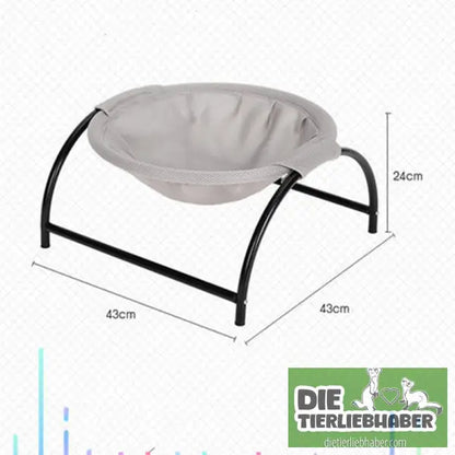 Campingbett für Haustiere - Grey - Flauschiger Liegeplatz für Hund Katzen F