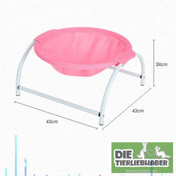 Campingbett für Haustiere - Pink - Flauschiger Liegeplatz für Hund Katzen F