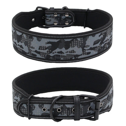 Reflektierendes Camouflage-Hundehalsband, bequemes Hundehalsband