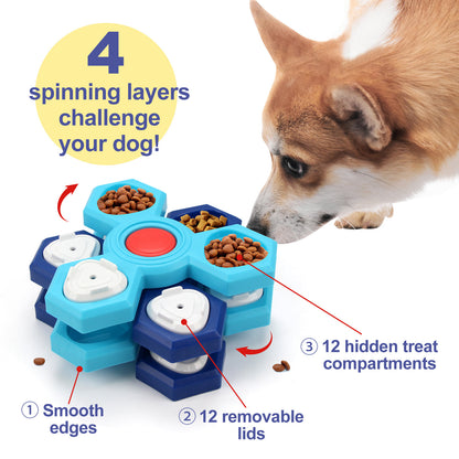 4-lagiger Puzzle-Hundenapf Rutschfester interaktiver Hunde-Puzzlespiel Napf