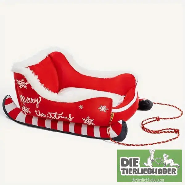 Cooles Hundekörbchen im Schlittendesign - Flauschiger Liegeplatz für Hund Katzen F