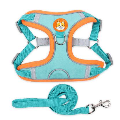 Hundegeschirr, Katzengeschirr Reflektierende Hundeleinen Brustgurt aus weichem Mesh