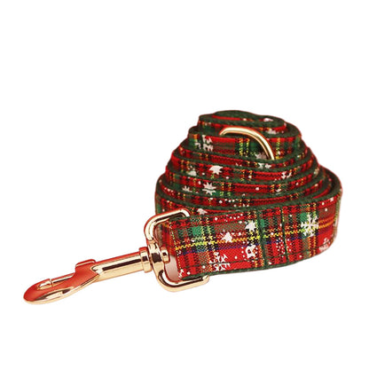 Weihnachtliches Halsband, Geschirr, Leine und Fliege für Hunde
