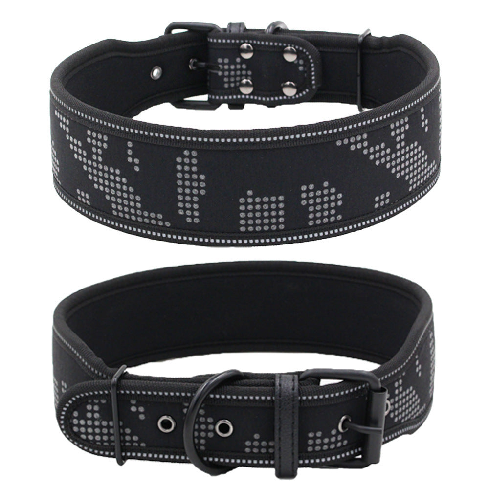Reflektierendes Camouflage-Hundehalsband, bequemes Hundehalsband