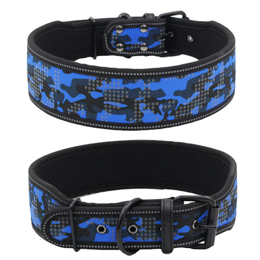 Reflektierendes Camouflage-Hundehalsband, bequemes Hundehalsband