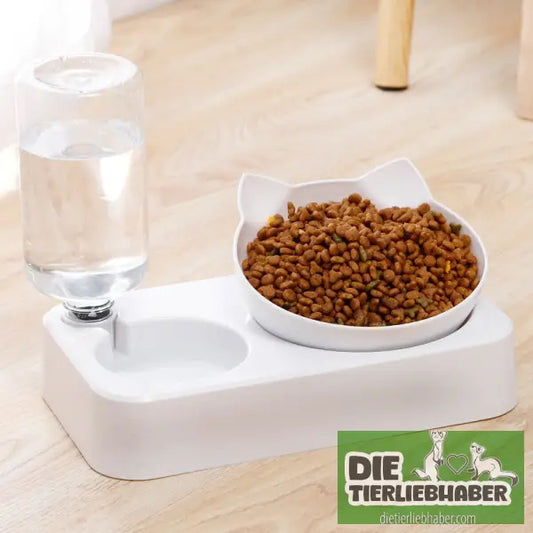 Doppel-Automatiktrinknapf - White 24X13CM - Haustier Zubehör