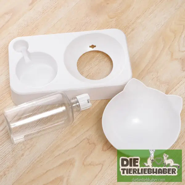 Doppel-Automatiktrinknapf - White 24X13CM - Haustier Zubehör