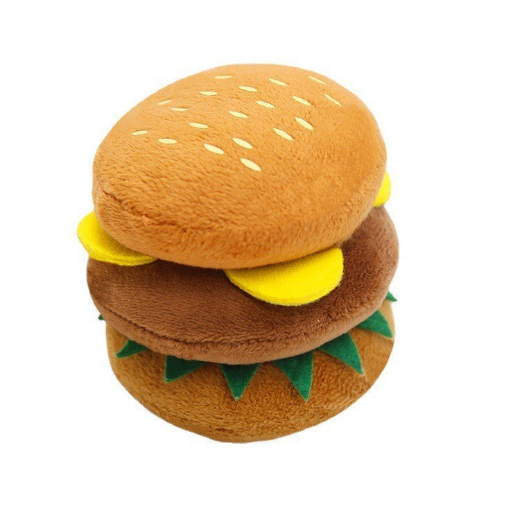 Pommes-Frites-Burger-Haustier-Plüsch-Soundspielzeug