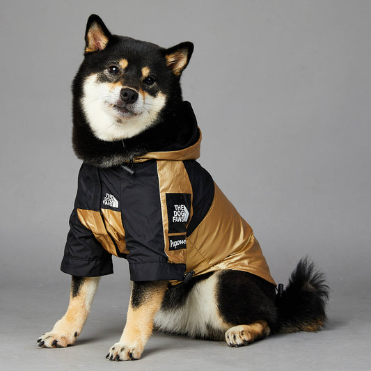 Wind- und regendichte Regenmantel-Shelljacke für große Hunde