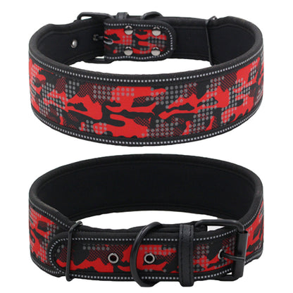 Reflektierendes Camouflage-Hundehalsband, bequemes Hundehalsband