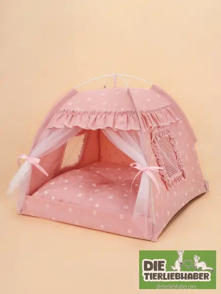 Einfaches und faltbares Outdoor-Zelt für Haustiere - Pink lace / L - Haustierzelt