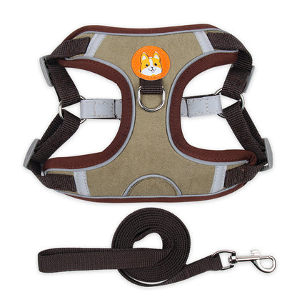 Hundegeschirr, Katzengeschirr Reflektierende Hundeleinen Brustgurt aus weichem Mesh