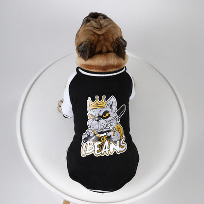 Fleecegefütterte warme Baseball-Shirt-Haustierkleidung