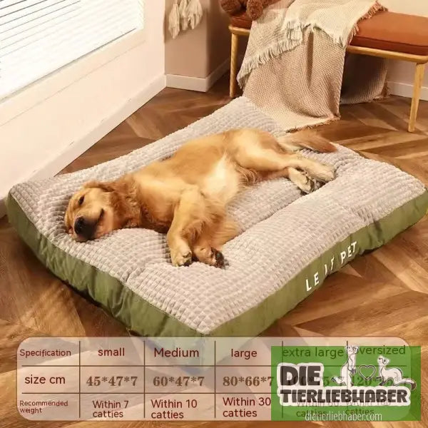 Fashion Kennel Vier-Jahreszeiten-Bett - Green / 2XL - Flauschiger Liegeplatz für Hund Katzen F