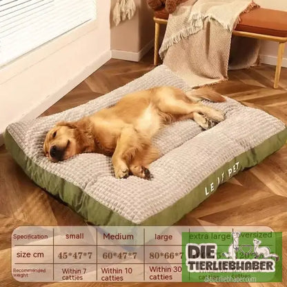 Fashion Kennel Vier-Jahreszeiten-Bett - Green / 2XL - Flauschiger Liegeplatz für Hund Katzen F