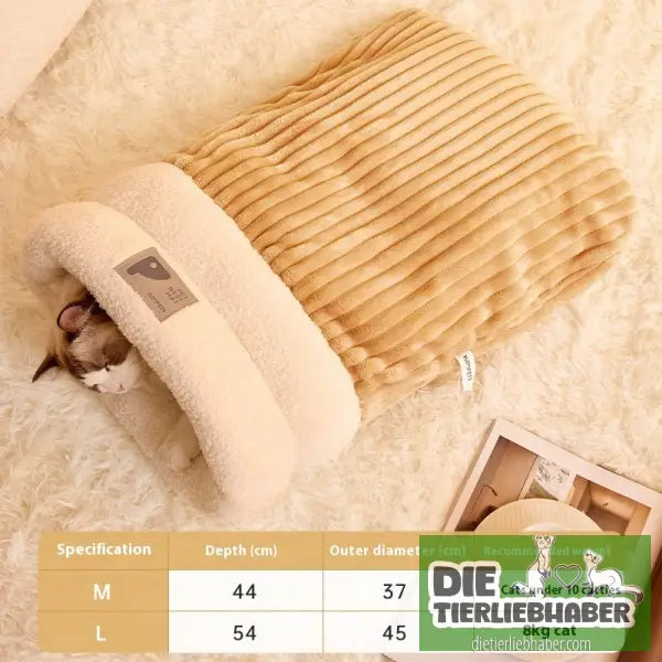 Flauschiger Kuschelsack - Brown / L - Flauschiger Liegeplatz für Hund Katzen F