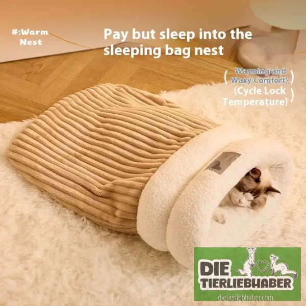 Flauschiger Kuschelsack - Flauschiger Liegeplatz für Hund Katzen F