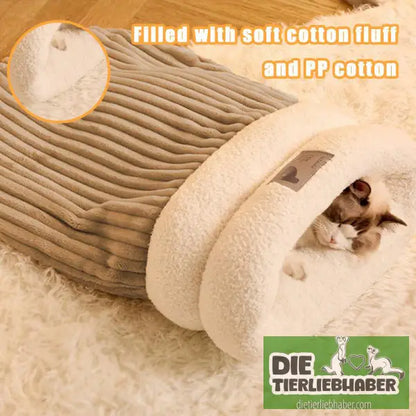 Flauschiger Kuschelsack - Flauschiger Liegeplatz für Hund Katzen F