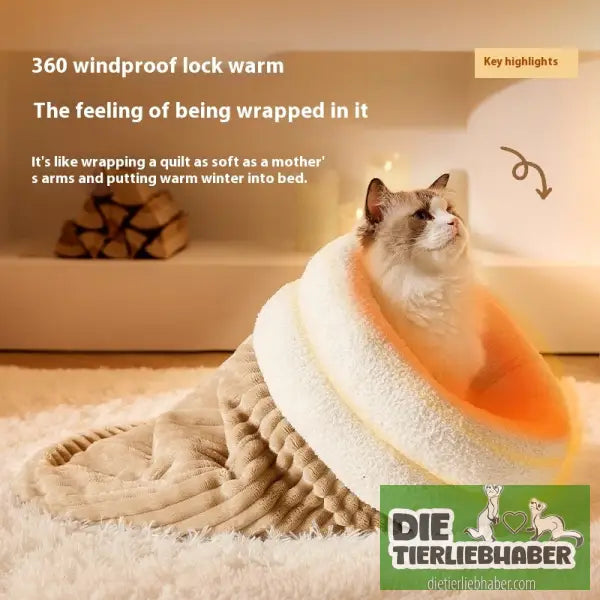 Flauschiger Kuschelsack - Flauschiger Liegeplatz für Hund Katzen F