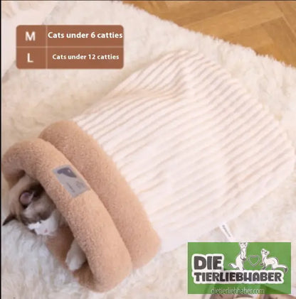 Flauschiger Kuschelsack - White / L - Flauschiger Liegeplatz für Hund Katzen F