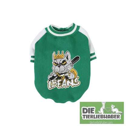Fleecegefütterte warme Baseball-Shirt-Haustierkleidung - Green / FB - Hundejacke