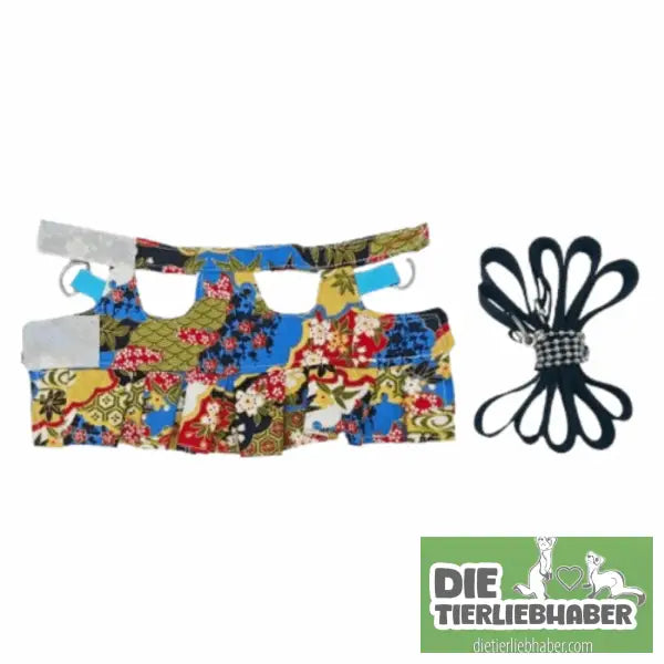 Frettchen Brustgeschirr mit Leine – Multicolor - Yellow-S - Geschirr