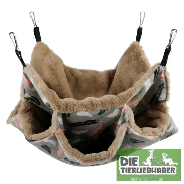 Frettchen-Hängebett und für Kleintiere - Coffee - Flauschiger Liegeplatz für Hund Katzen F
