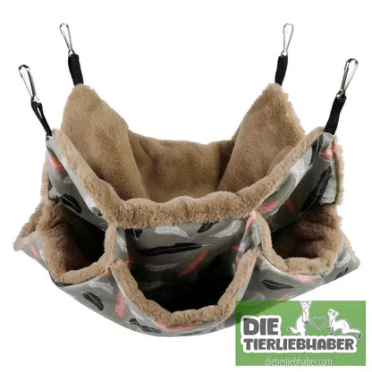 Frettchen-Hängebett und für Kleintiere - Coffee - Flauschiger Liegeplatz für Hund Katzen F